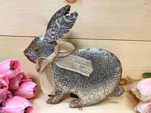 Metal Rabbit with Bow