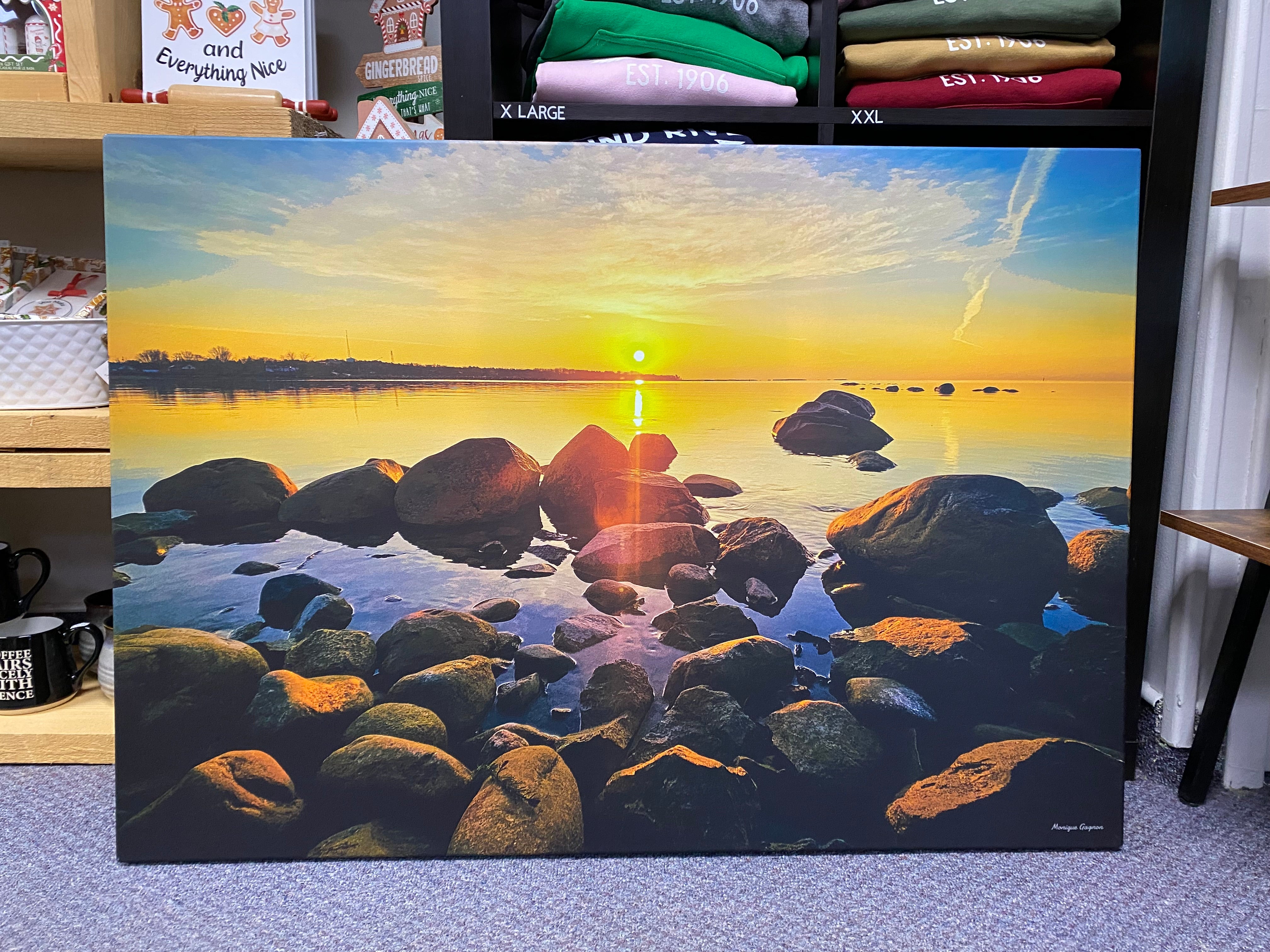 Sunrise on Lake Huron at Sellers Beach 24” x 48”