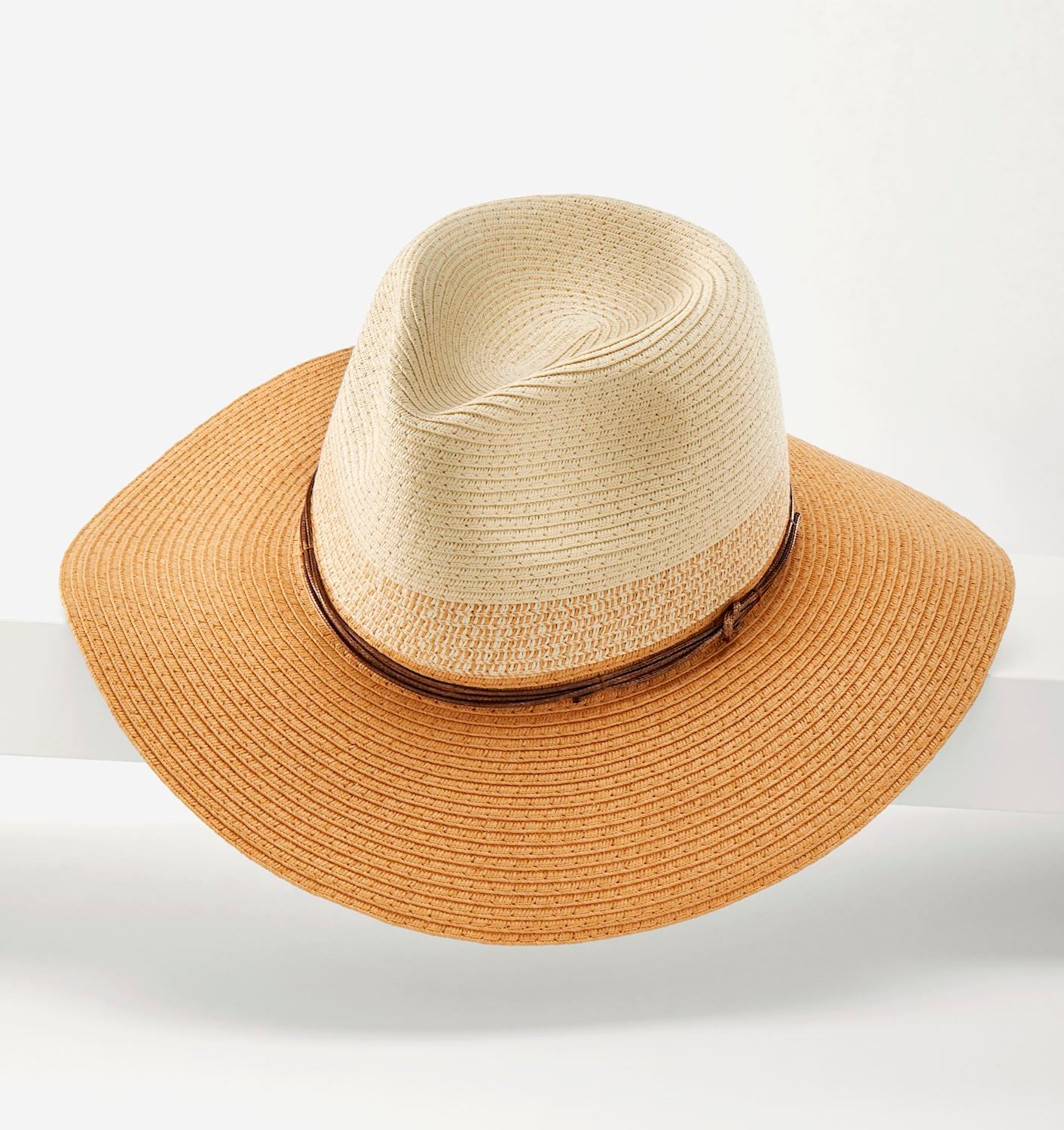 Floppy Straw Hat-Tonal