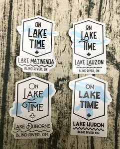 On Lake Time Lake Stickers