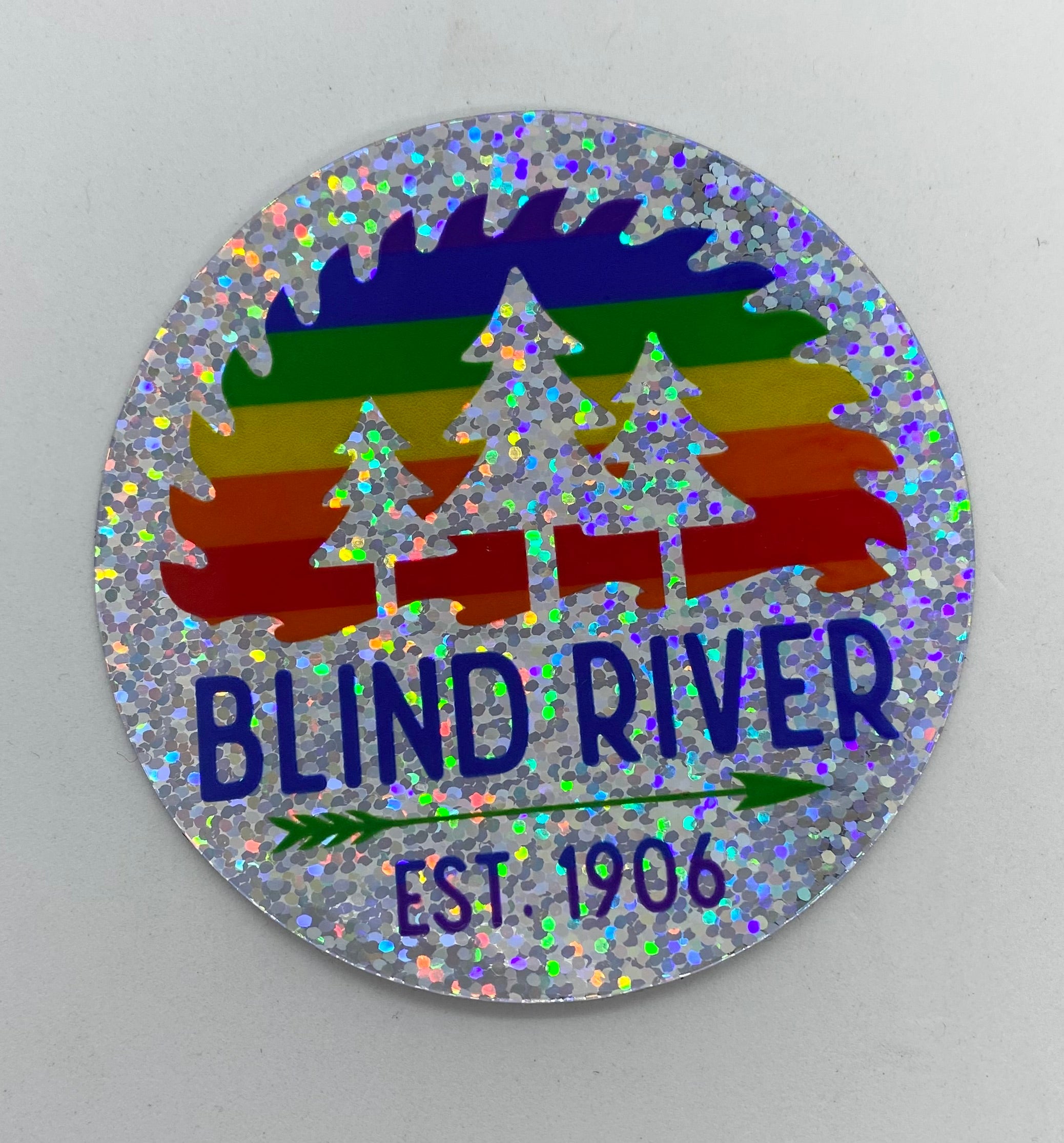 Sticker - Sparkly Rainbow Blind River