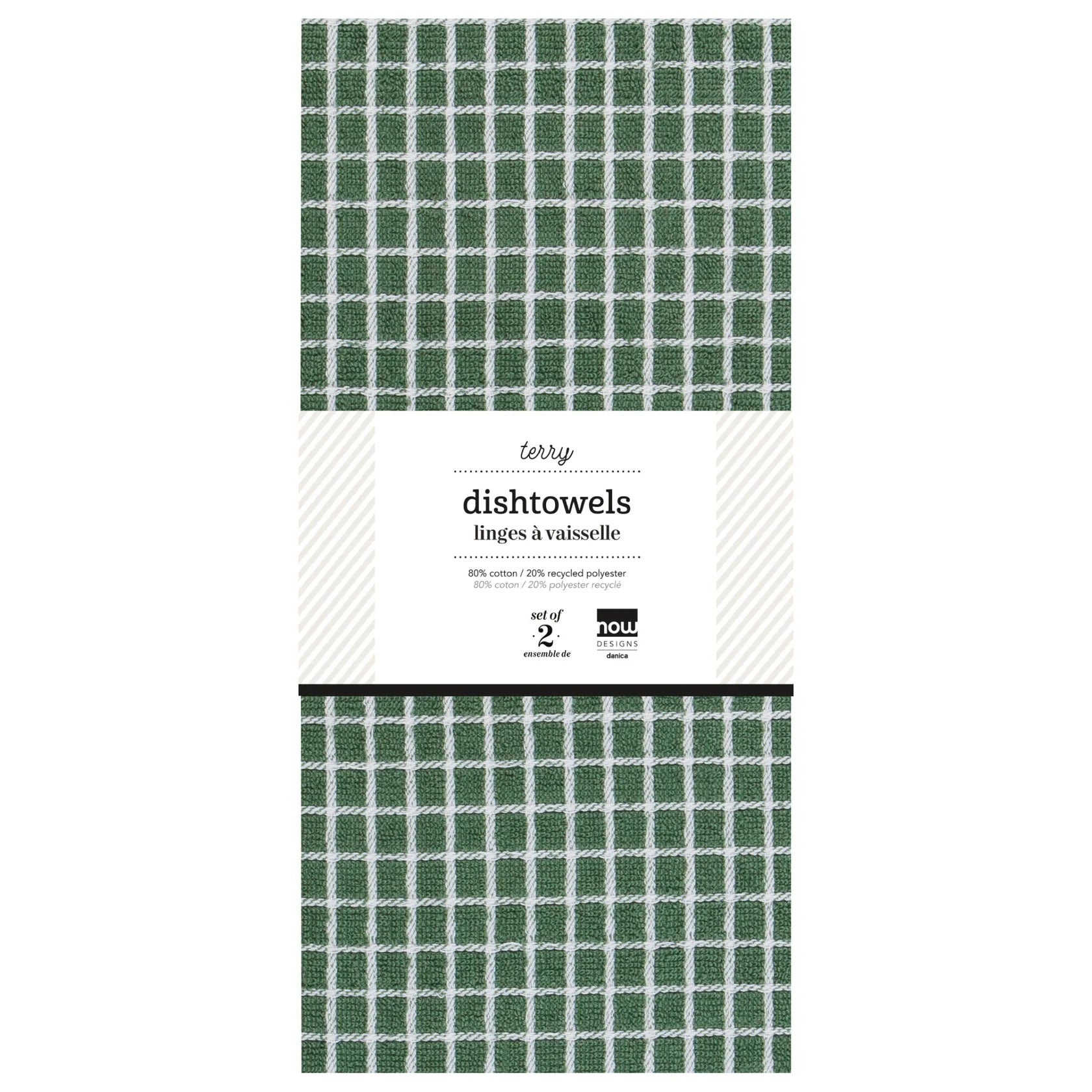 Terry Dishtowels set of 2 - Elm Green