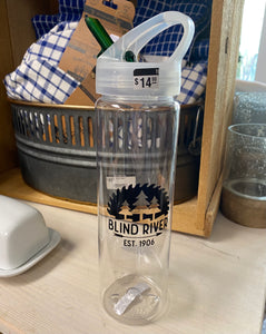 Blind River Clear Water Bottle with Flip Spout