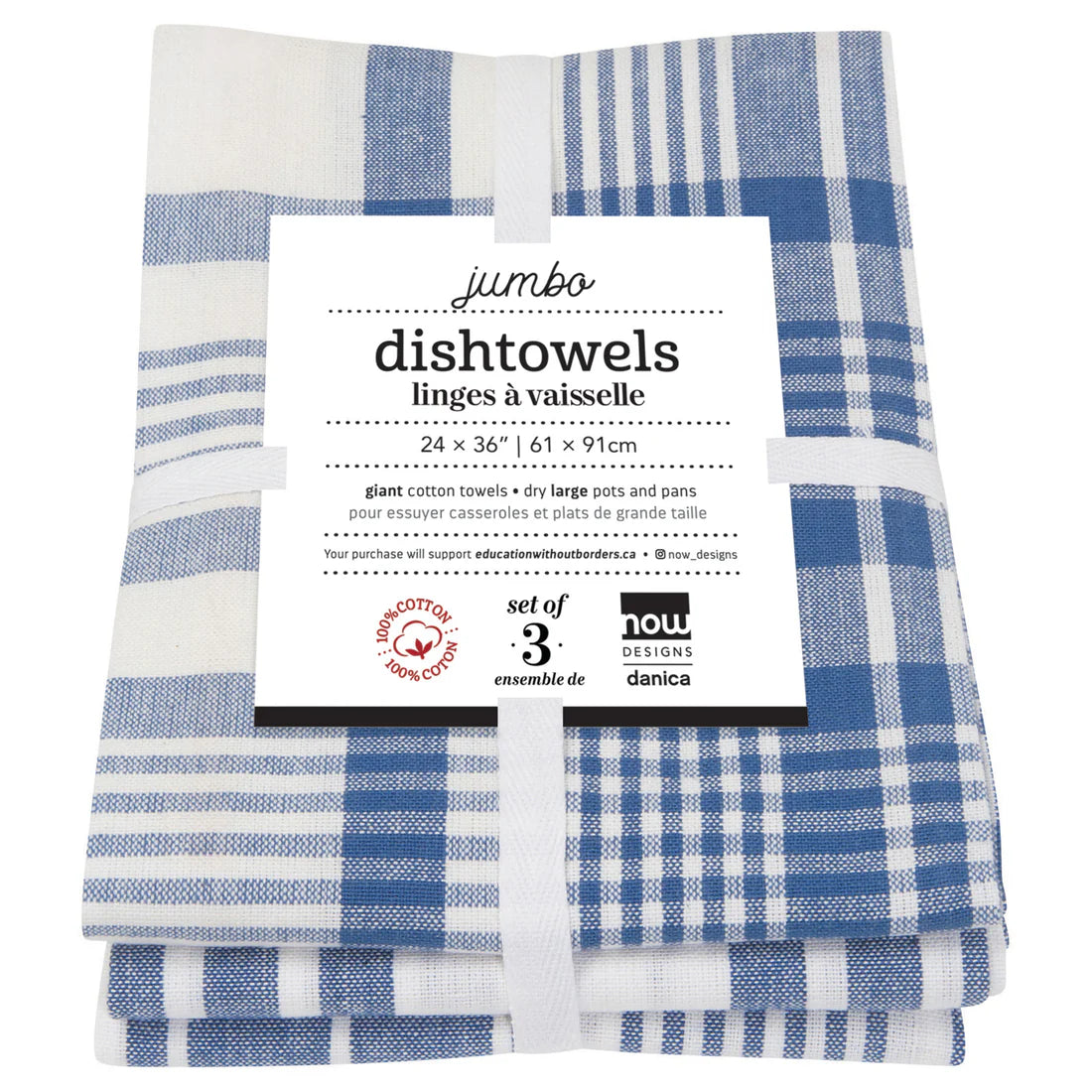 Jumbo Dishtowels set of 3 - Royal Blue